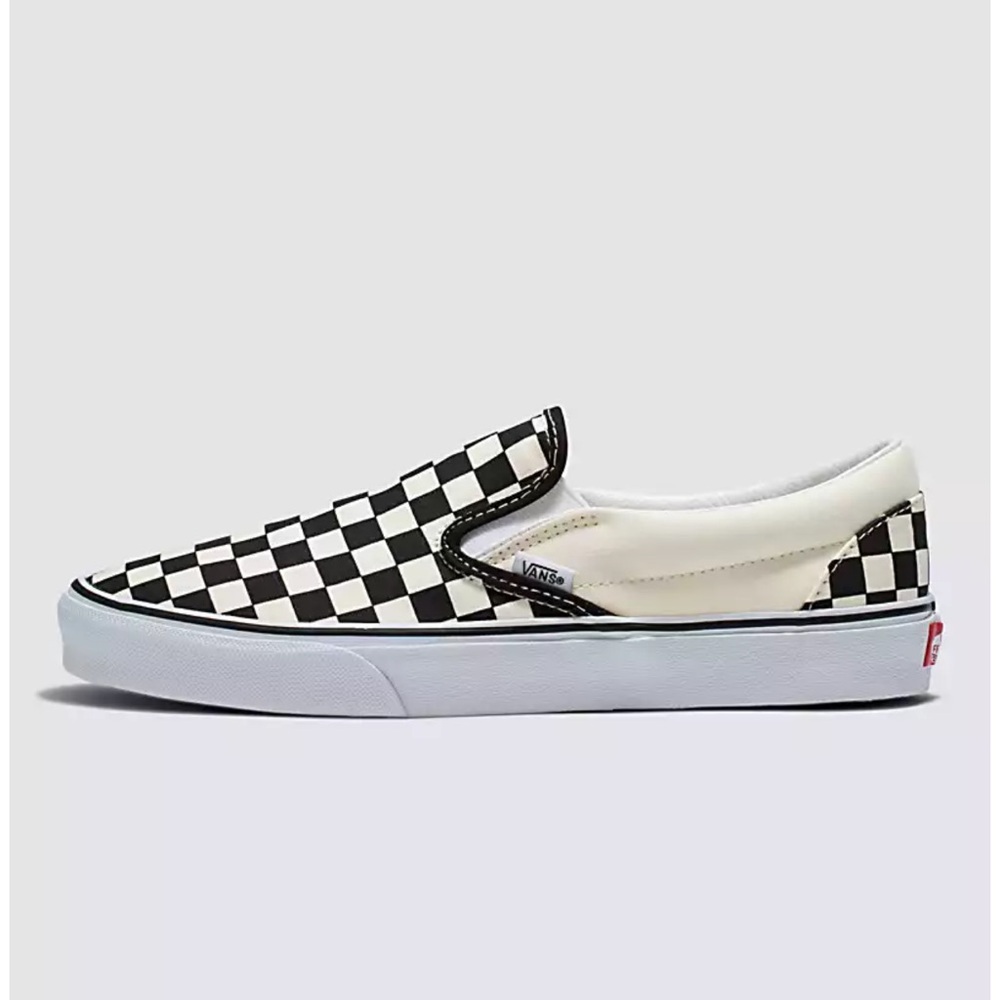 Black and White Checkered Slip On Vans